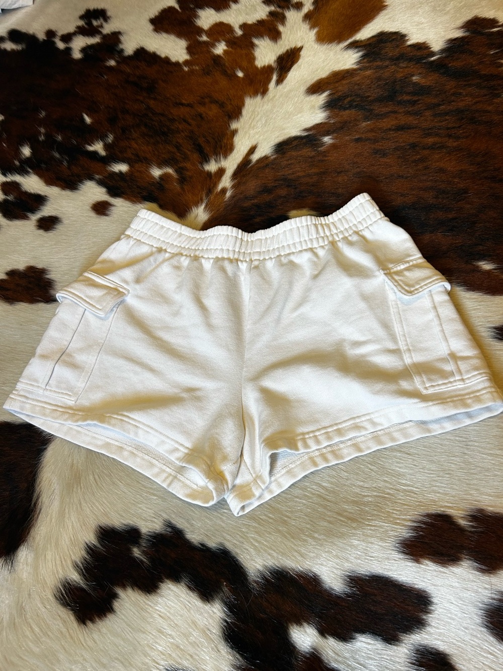 (3 for $25) No Boundaries White Athletic Elastic Waist Shorts
